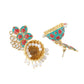 NVR Women Green Dome Shaped Jhumka Earrings | Swadesiicart
