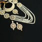 Mominos Fashion Johar Kamal Gold-Polished Rani Haar with Off white Pearls Jewellery Set - Swadesiicart