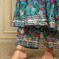 Pomcha Jaipur Blue Saadgi Phulwari Anarkali Set | Swadesiicart