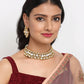 Kundan Choker With Earrings - Ruby Raang | Swadesiicart