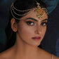 Layered Pearl Matha Patti (Gold) - Ruby Raang | Swadesiicart
