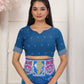 Shree Shyam Fashion Silk Blend Blue Saree