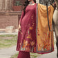 Jyoti Fashion Women's Red Velvet Floral Digital Printed Kurta with Trouser & Dupatta | Swadesiicart