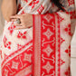 Shree Shyam Fashion Linen Cotton Red & White Saree
