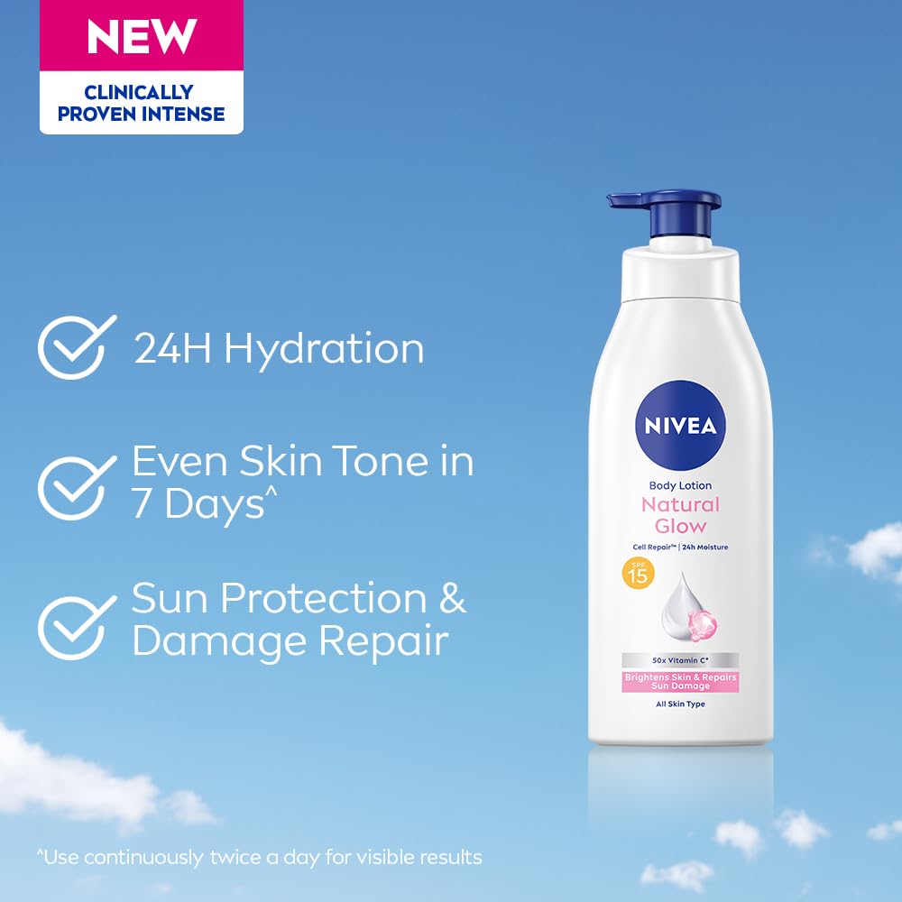 Nivea Body Lotion Natural Glow Cell Repair – SPF 15 Even Tone