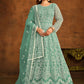 Green All Over Embroidered Net Wedding Anarkali Suit - Emponline | Swadesiicart