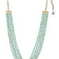 Green Gold-Toned Brass Gold-Polished Necklace - Ruby Raang | Swadesiicart