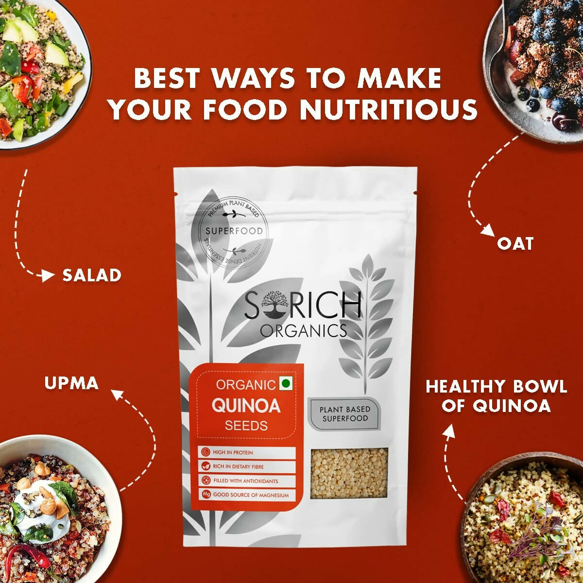 Sorich Organics Raw Quinoa Seeds - Swadesiicart