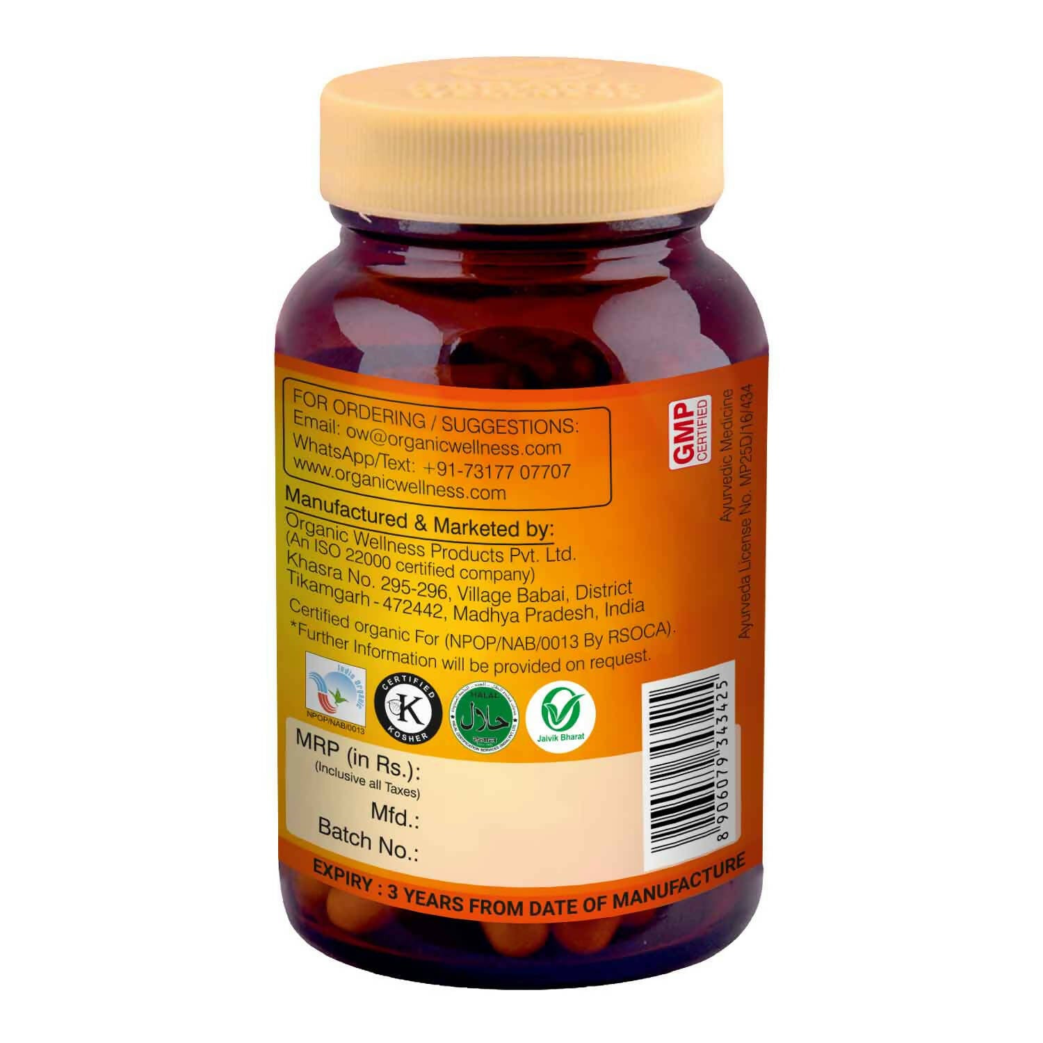 Organic Wellness Daru Haldi Vegetarian Capsules - Swadesiicart