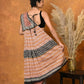 Very Much Indian Handblock Printed Cotton Saree With Natural Dyes - Orange | Swadesiicart