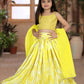 Aayaa Designer Heavy Sequance Work Kids Lehenga Choli - Yellow