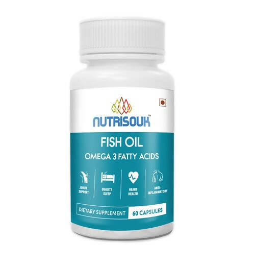 Nutrisouk Fish Oil Omega 3 Fatty Acid Capsules - Swadesiicart