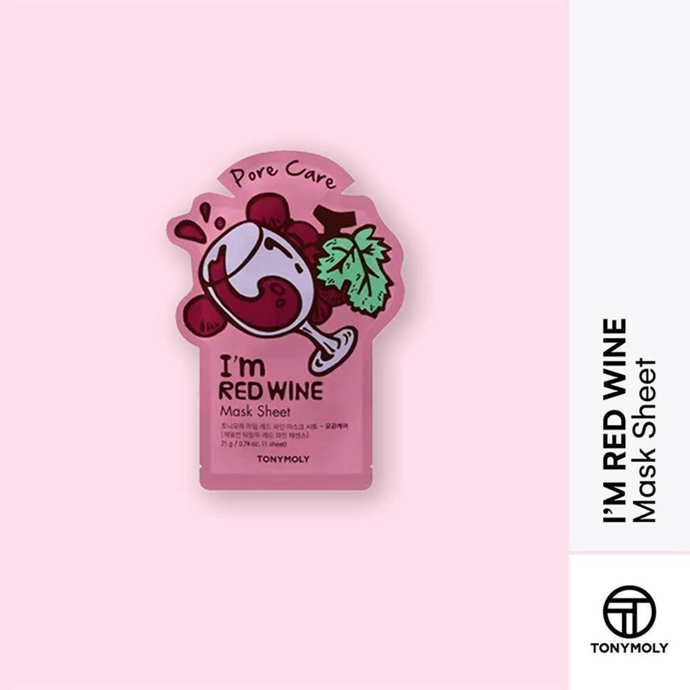 Tonymoly I'M Red Wine Mask Sheet - Korean Skincare - Swadesiicart