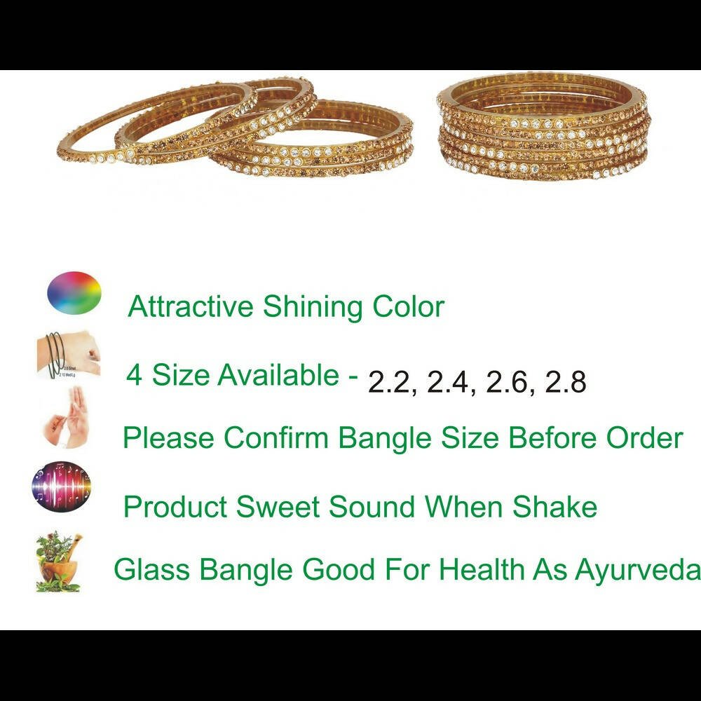 Afast Bridal Wedding & Party Fashionable Colorful Glass Bangle/Kada Set, Pack Of 12 - Swadesiicart