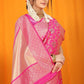 Jyoti Fashion Women's Rani Pink Kanjivaram Silk Zari Woven Saree with Blouse | Swadesiicart