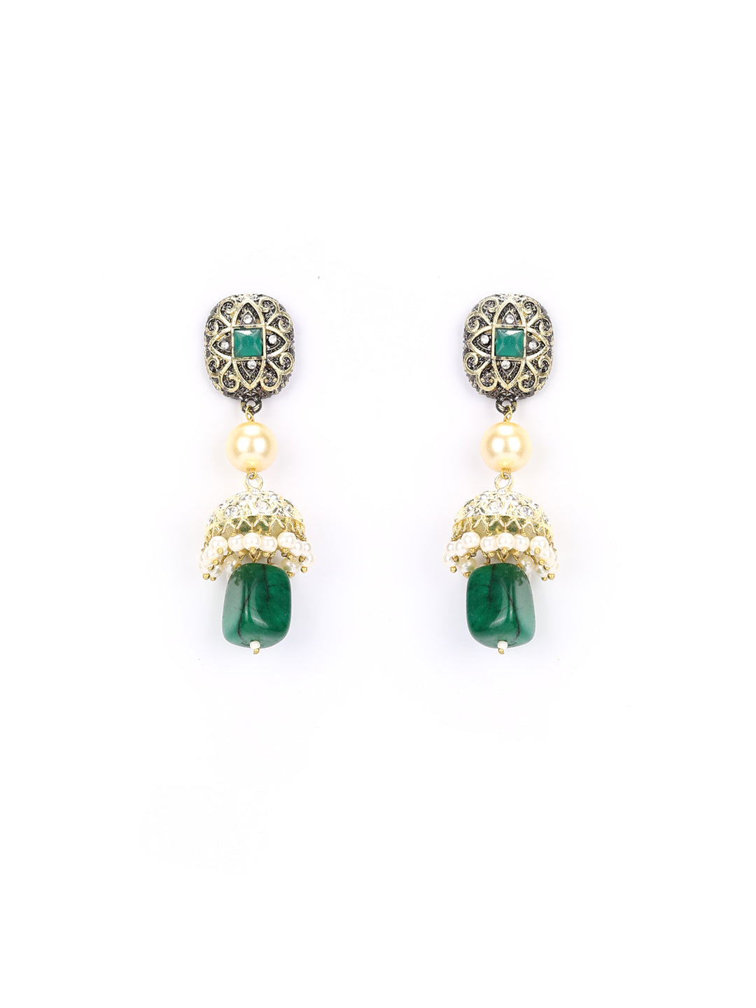 Priyaasi Women Multi-Color Beads Pearls Stones Gold-Polished Jewellery Set - Swadesiicart