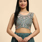 Green Georgette Embroidered Lehenga choli with Dupatta - Dhara | Swadesiicart