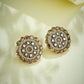 Nuyug 22k Gold Plated Round Stud Earrings | Swadesiicart