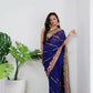 Vamsee Aaradhna Purple Georgette Saree - Swadesiicart