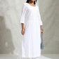 Vishudh White Floral Embroidered Thread Work Straight Kurta With Palazzos - Swadesiicart
