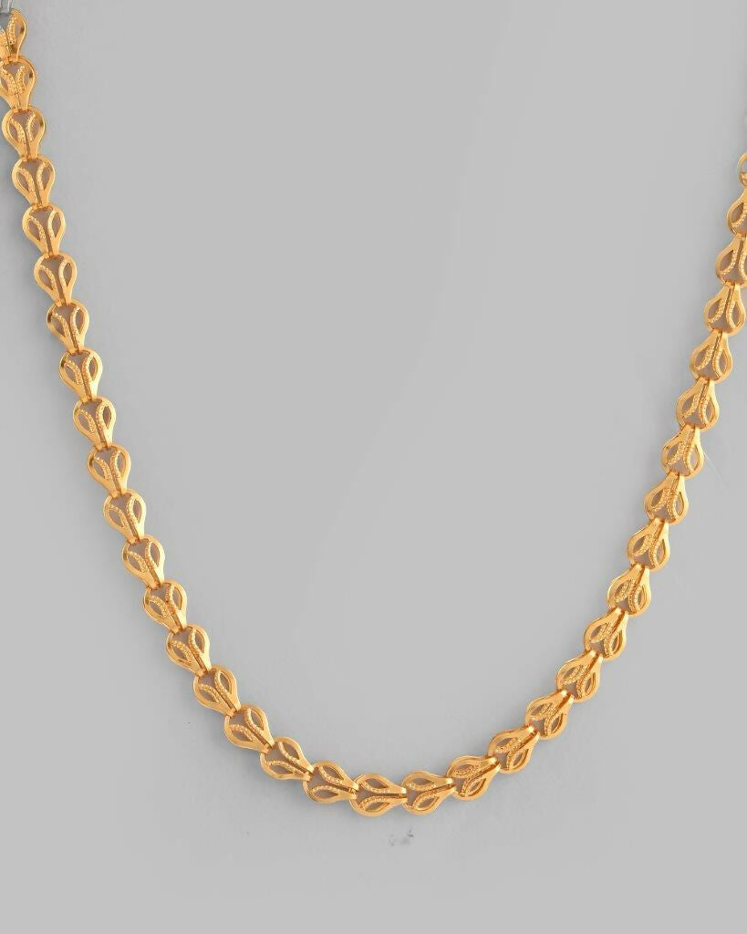 VOJ Gold-Polished Designer Contemporay Chain For Men | Swadesiicart