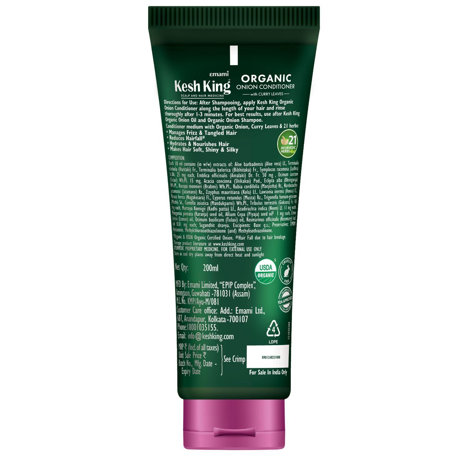 Emami Kesh King Organic Onion Conditioner - Swadesiicart