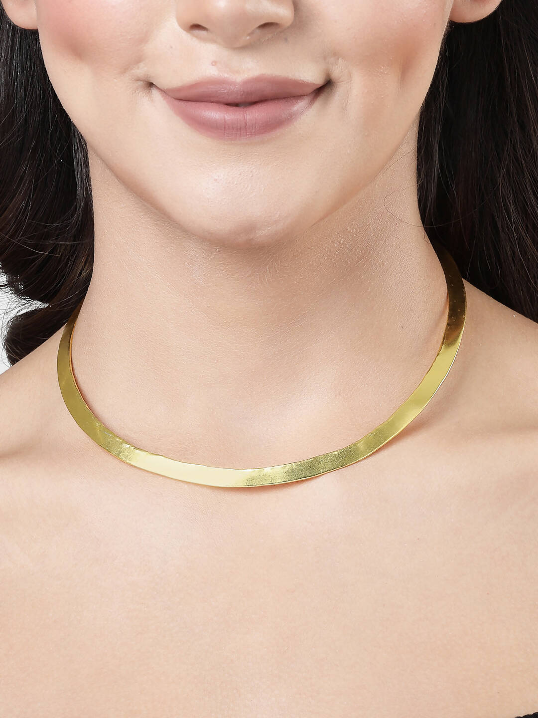 NVR Women Gold-Polished Choker Necklace | Swadesiicart