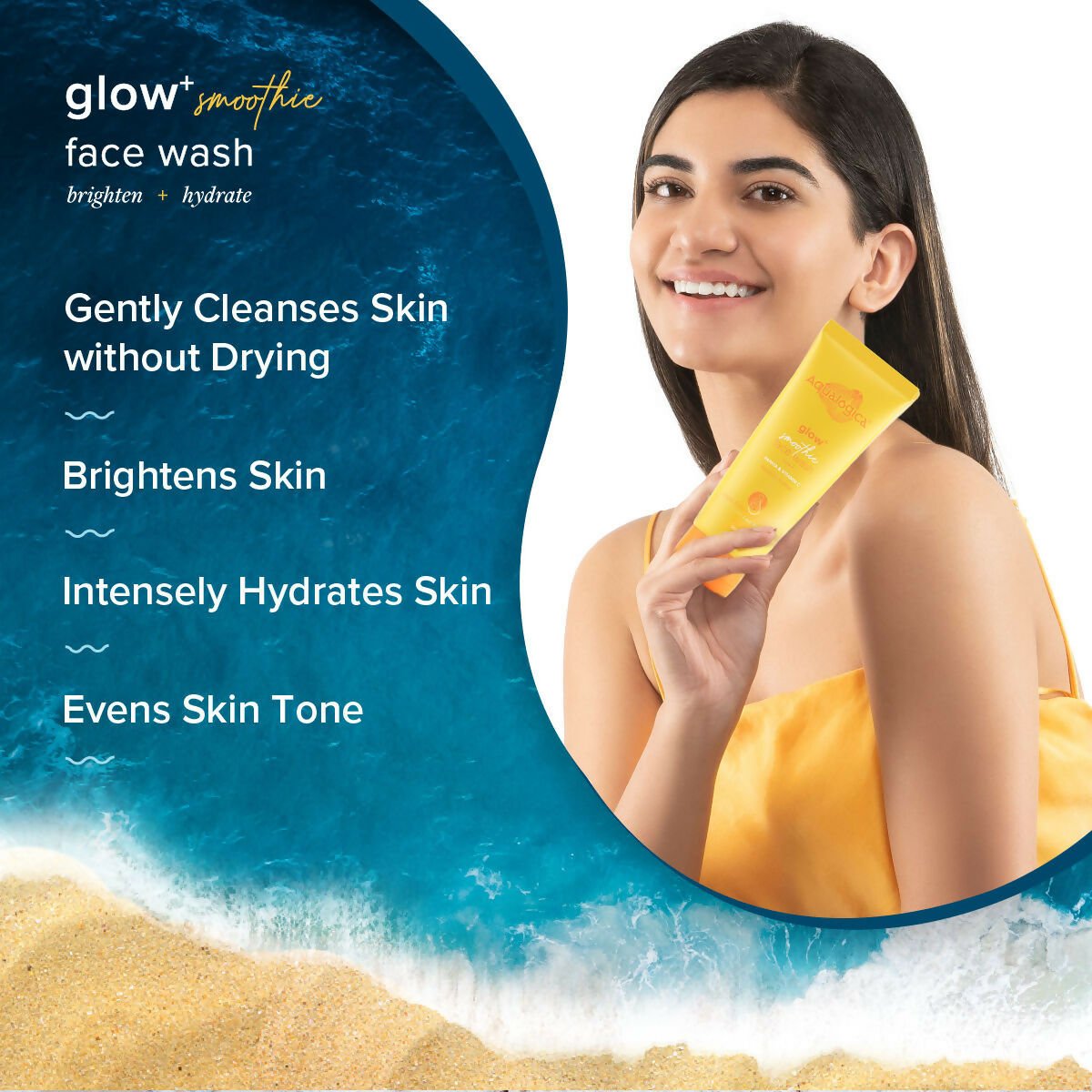 Aqualogica Glow Smoothie Face Wash + Illuminate Oil Free Moisturizer Skin Combo