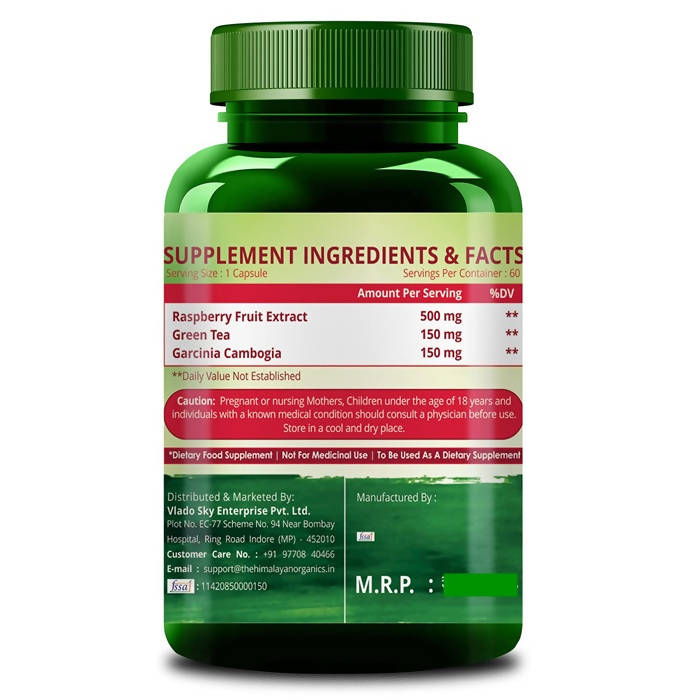 Himalayan Organics Raspberry 800 mg Vegetarian Capsules | Swadesiicart