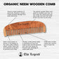 The Legend Organic Pure Neem Wood Comb Fine Teeth - Swadesiicart