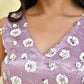 Amodini Designer Studio Floral Lavendar Sleeveless Padded Blouse