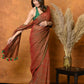 Very Much Indian Designer Mul Cotton Handloom Saree with Sequins - Dual Tone Red Green | Swadesiicart