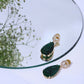 Green Druzy Quartz Earrings- Ruby Raang | Swadesiicart