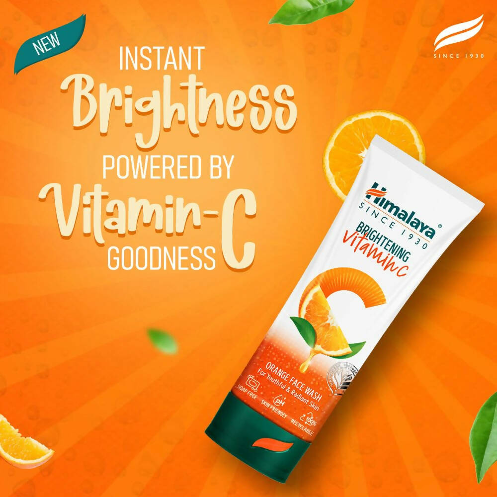 Himalaya Herbals Brightening Vitamin C Orange Face Wash - Swadesiicart