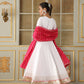 Pomcha Jaipur White Saadgi Pink Leheriya White Anarkali Set | Swadesiicart
