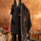 Black Kurti Pant With Dupatta Set for Women by Infinity Export