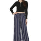 Asmaani Navy Blue Color Rayon Fabric Stripped Palazzo