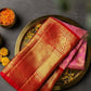 DEIANA'S Beautiful Designer Golden zari Soft Lichi Silk Saree - Pink - Swadesiicart