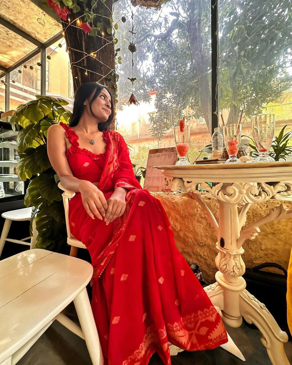 Exclusive Collection Beautiful Red Pure Cotton Woven Handloom Saree With Running Blouse Piece - Swadesiicart
