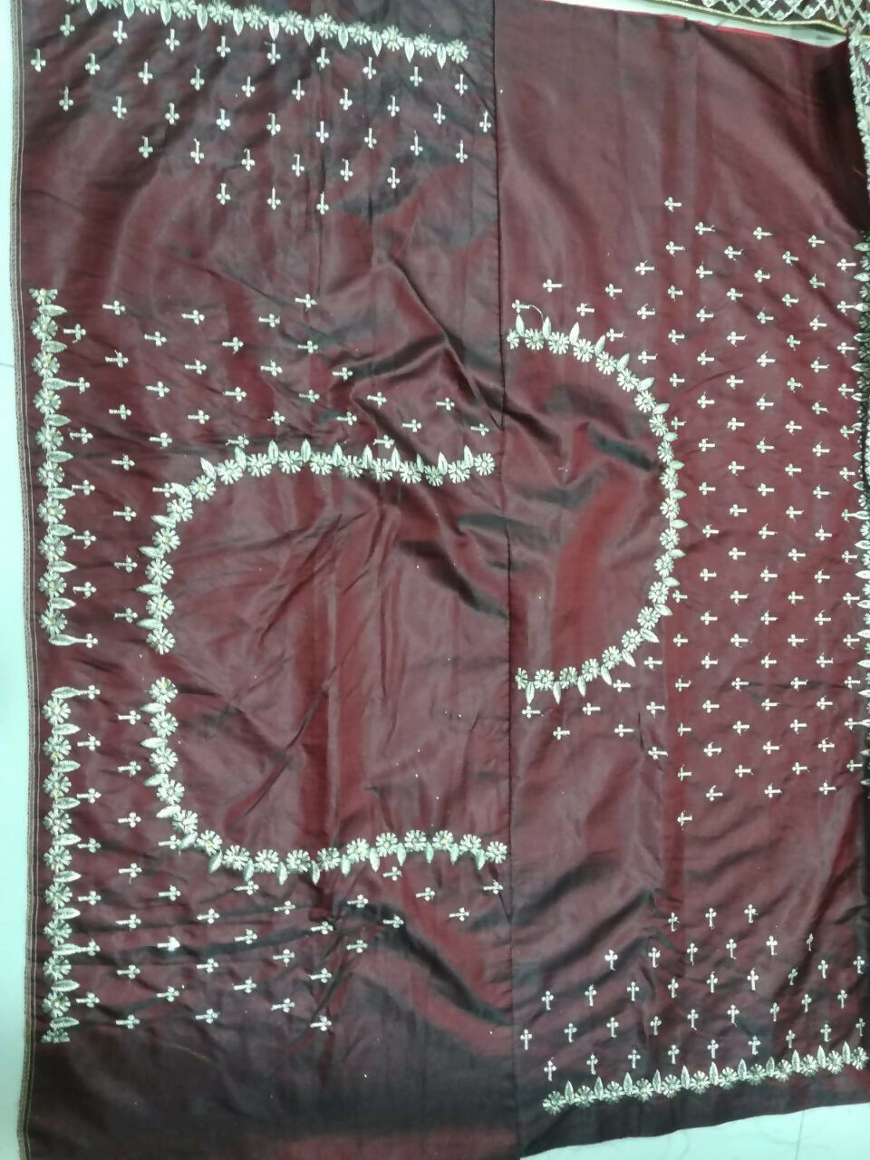 Jyoti Fashion Gorgeous Maroon Taffeta Satin Silk Sequins with Zari Thread & Coding Dori Embroidery Lehenga Choli with Dupatta | Swadesiicart