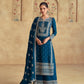 Anaita Teal Premium Chinon Embroidered Dhaga Sequence Work Ready Made Suit