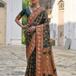Vishnu Weaves Women's Bt-Green Silk Woven Saree with Blouse - Swadesiicart