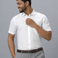 Ramraj Cotton Mens Half Sleeve Formal 100 % Cotton White Shirt | Swadesiicart