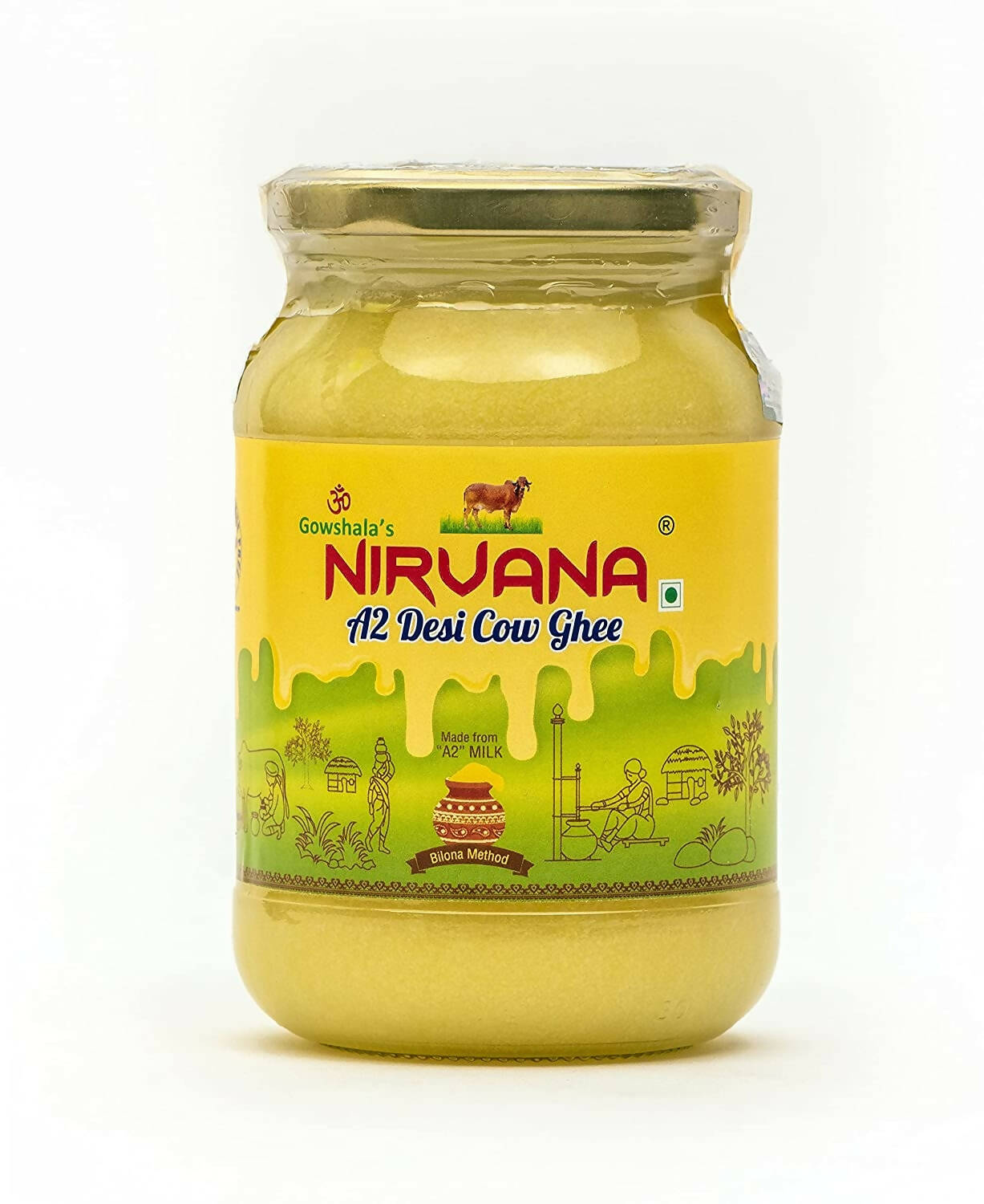 Gowshala's Nirvana A2 Desi Cow Ghee | Made From A2 Desi Cow's Milk | Premium Desi Ghee | Swadesiicart