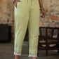 Juniper Women's Lime Green Cambric Floral Print Kurta Straight Pant And Duptta Sets | Swadesiicart