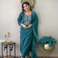 Partywear Designer Firozy Rayon Slub Stitched Suit With Dupatta - Tanisha | Swadesiicart
