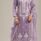 Anaita Light-lavender Embroidered Silk Stitched Salwar Suit