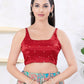 Joban Fashion Maroon Gajji Silk Sleeveless Back Open Blouse - Swadesiicart