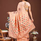 Shree Shyam Fashion Neerja Orange Linen Cotton Saree
