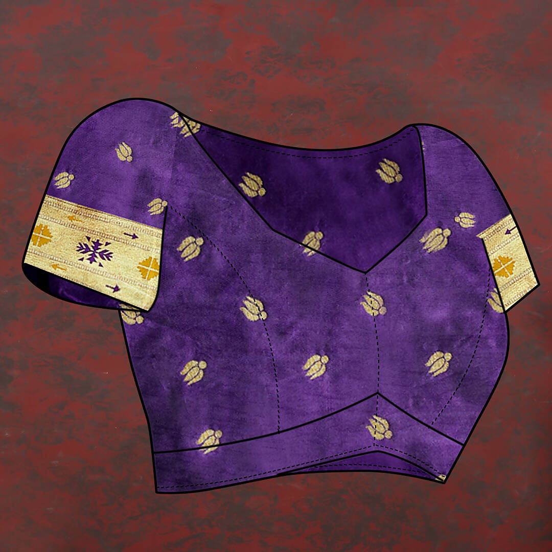 Lorenvalley Fashion Purple Soft Paithani Silk Woven Design Gold Zari Meenakari Weaving Saree - Swadesiicart